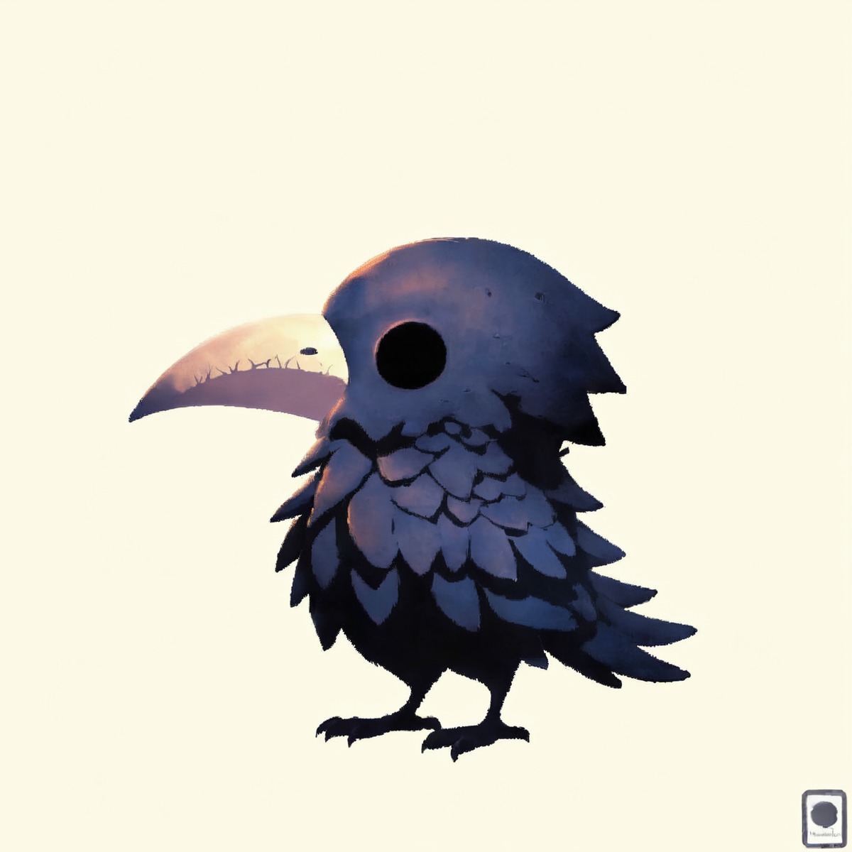 digitalart, characterdesign, cartoon, animal, digitalpainting, creature, artwork, conceptart, critter, fantasy, fantasyart, fantasycreature, flatcolors, illustration, minimalistic, monster, purple, simplistic, smallbird, stylized, thecrow, vector, whimsical