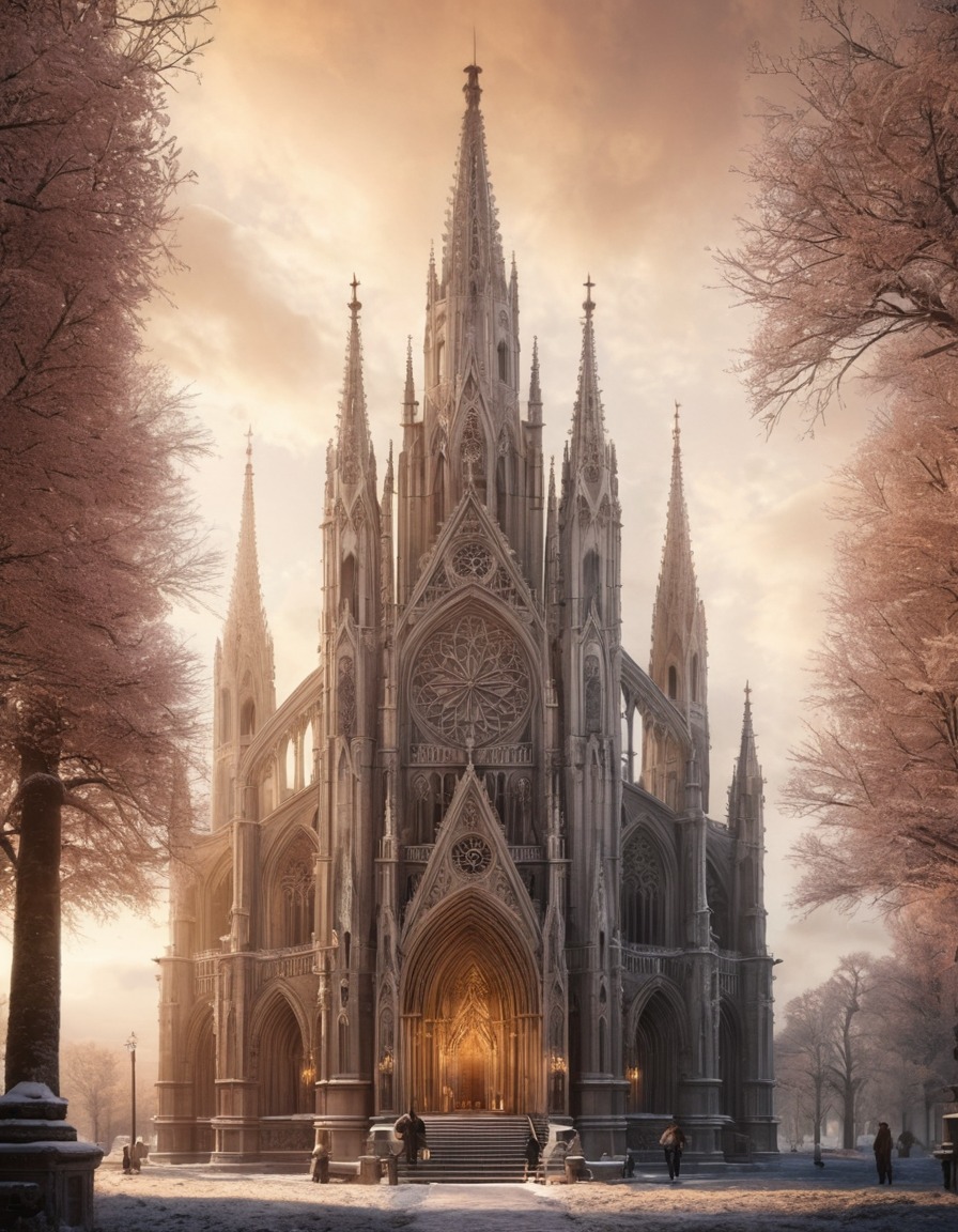 cathedral, gothic architecture, majestic, historic icon