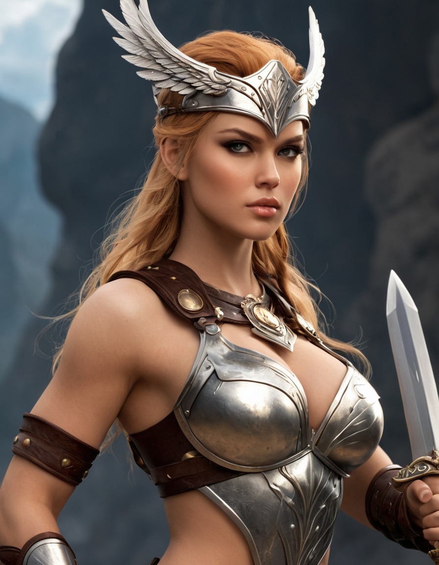 valkyrie, warrior maiden, beautiful, deadly, combat skills, norse mythology