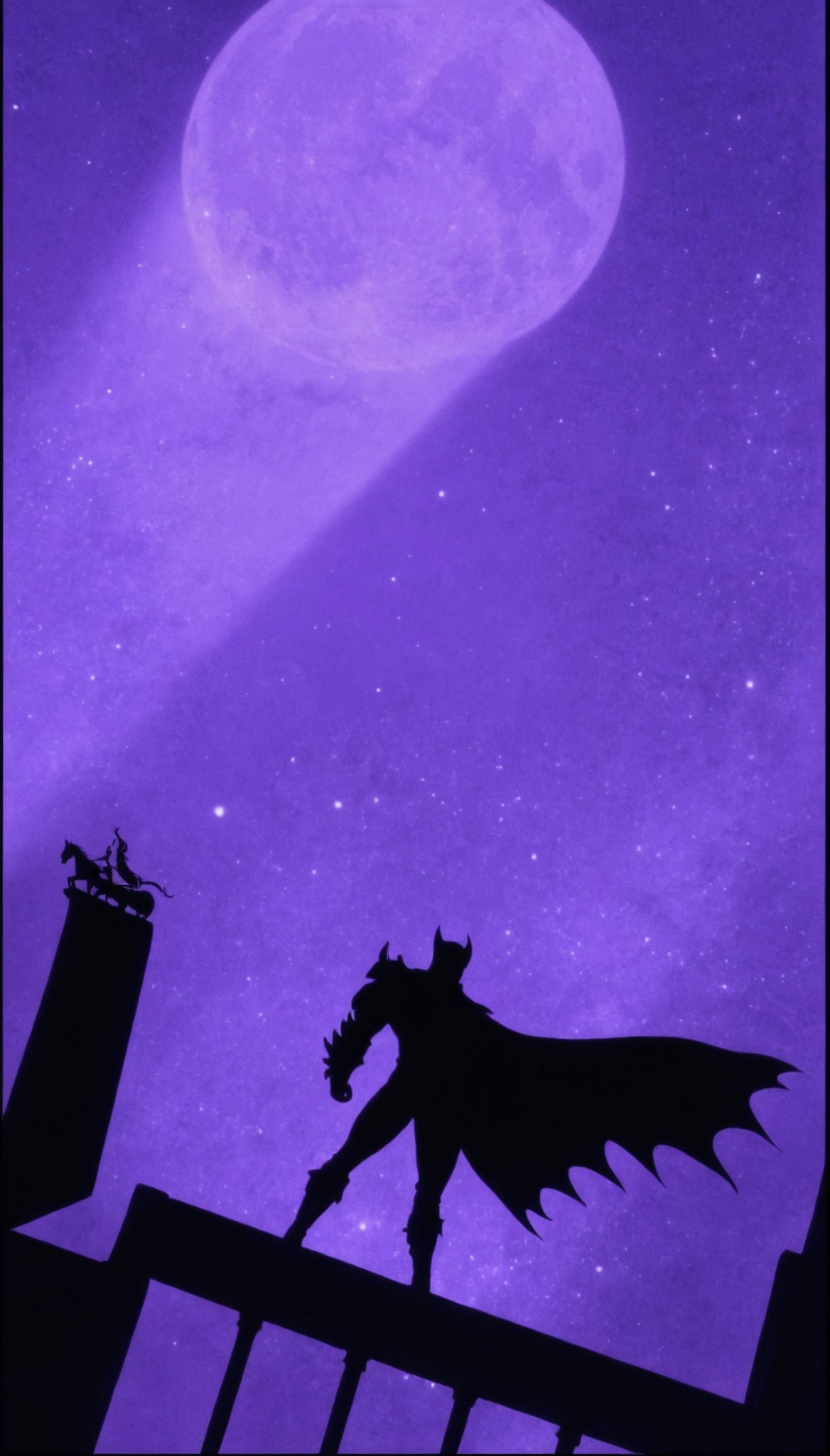 batman, animated series, art, purple, wallpaper, aesthetic