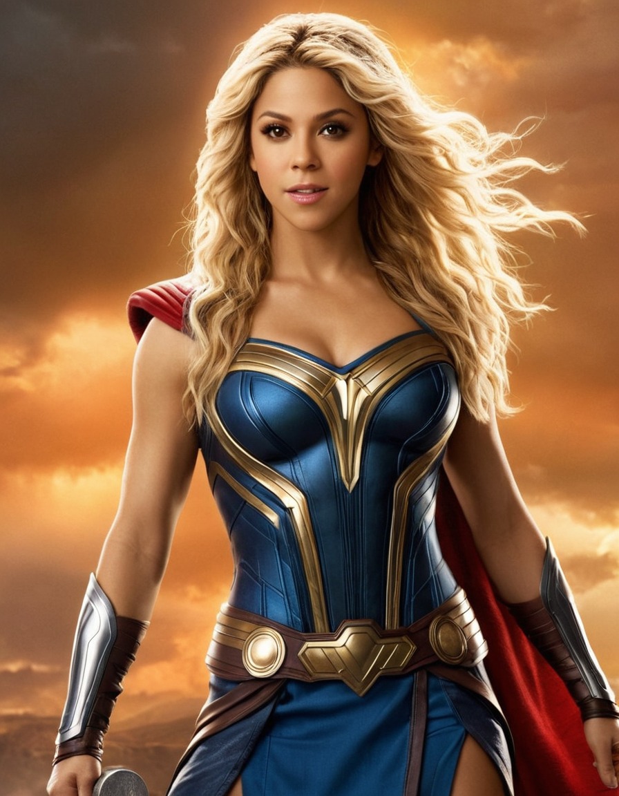 shakira, music artist, singer, thor, superhero, entertainment, crossover