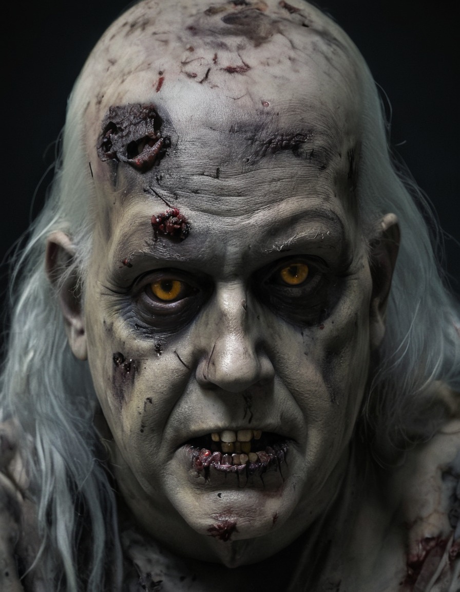 zombie, horror, benjamin franklin, portrait, undead