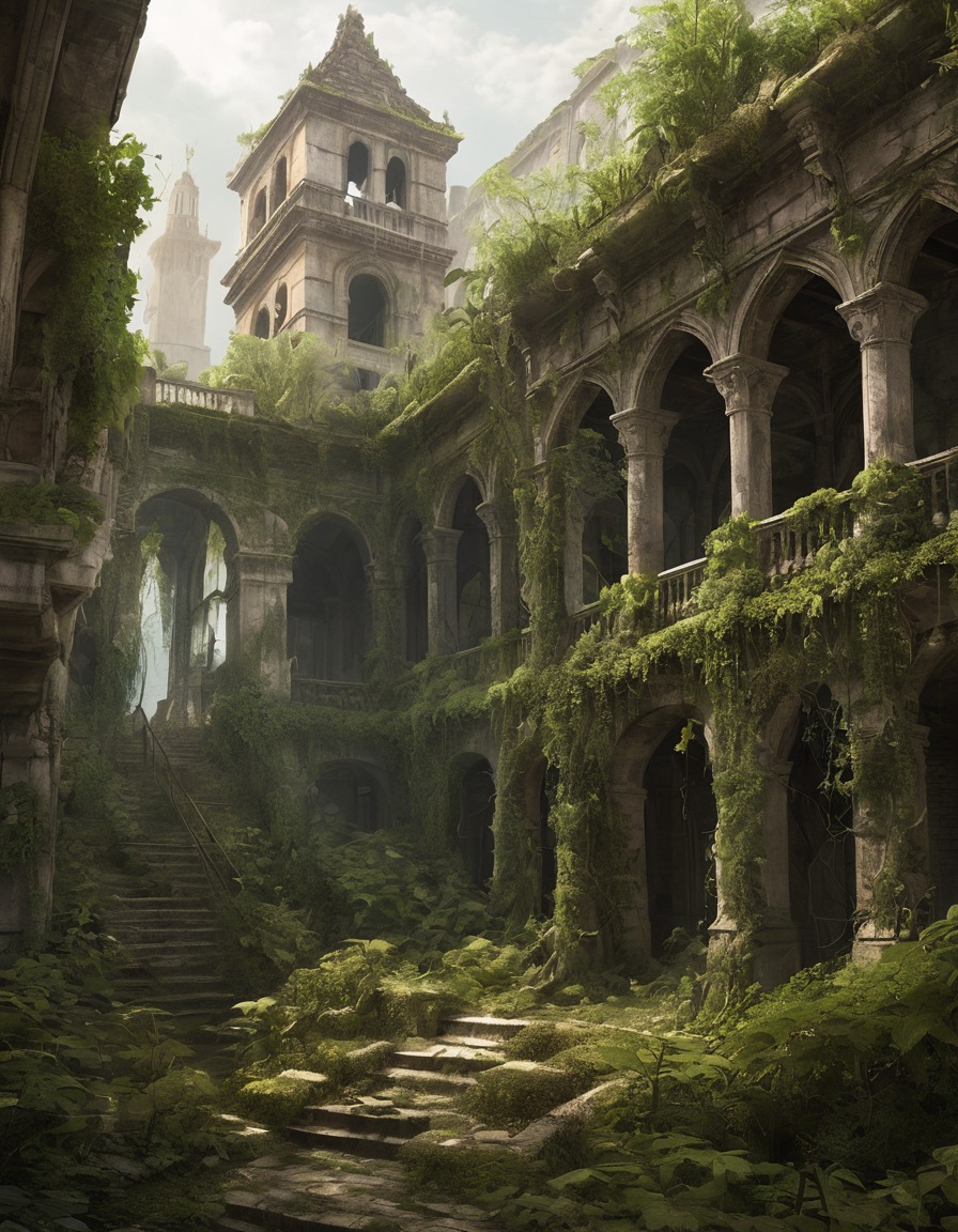 abandoned, overgrown, decrepit, eldritch, urban decay, lovecraft, howard lovecraft