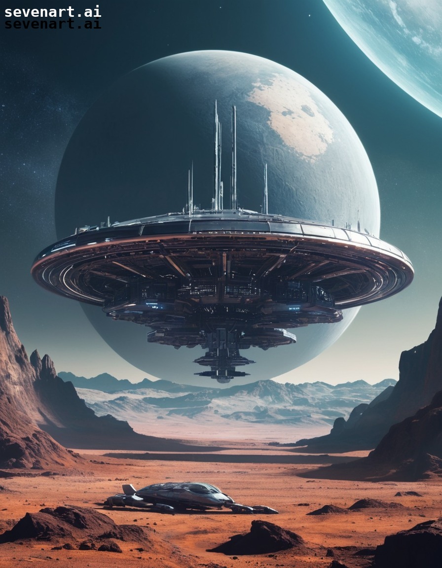 futuristic, space station, alien planet, technology, futuristic architecture, space, stars