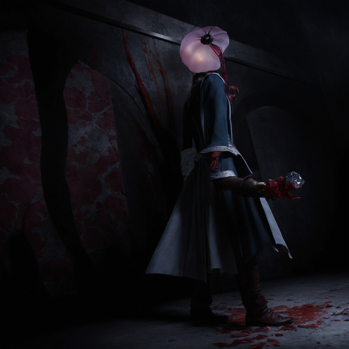 digitalart, horror, render, creepy, knife, blender3d, blood, butch, butcher, butcherknife, pig, terrortales, blender3deevee