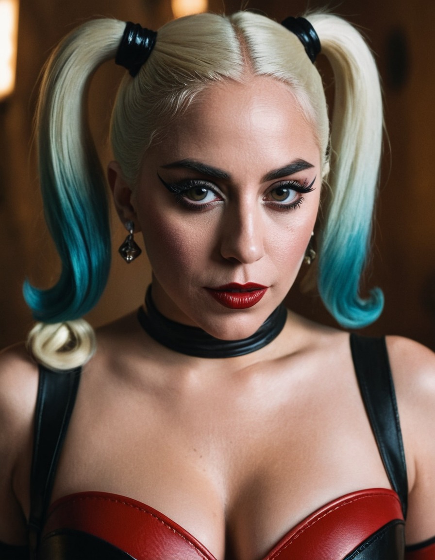 harley quinn, lady gaga, dc comics, superhero, cosplay, character transformation, music