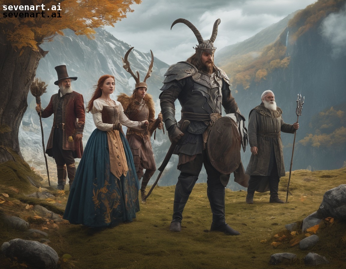 fantasy, european, folklore, characters, illustration, europe