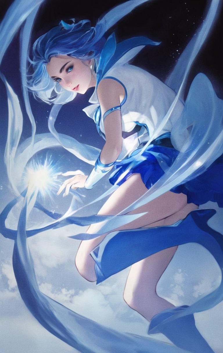 sailor mercury, sailor moon fanart