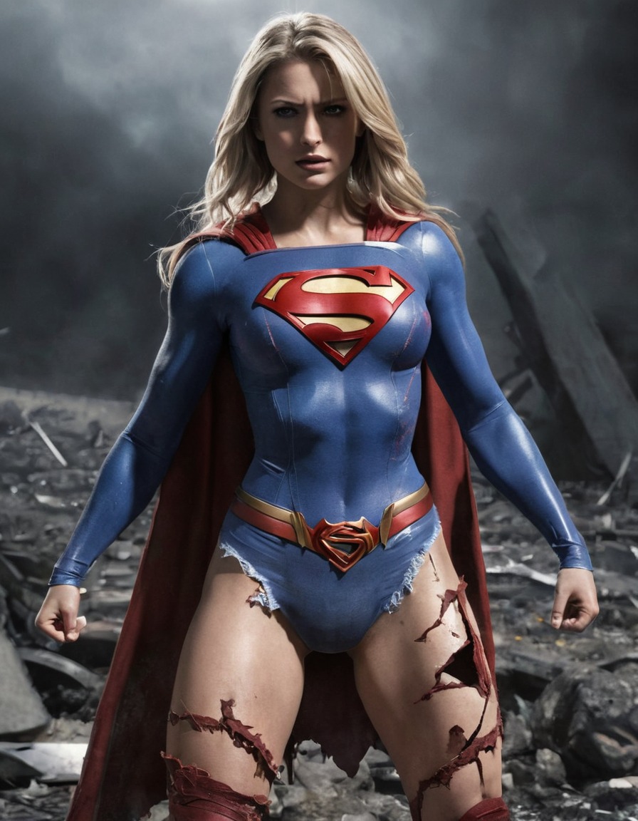 dc comics, supergirl, superhero, battle, strength, empowerment