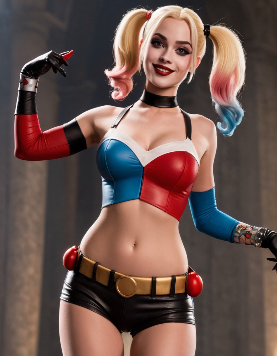 harley quinn, dc comics, supervillain, character, cosplay, feminine, antagonist