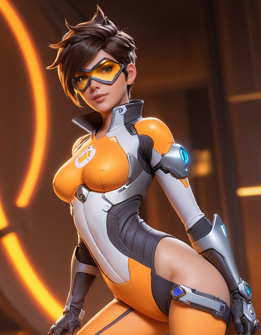 tracer (overwatch), overwatch, first-person shooter, gaming, blizzard entertainment, time-travel, fast-paced