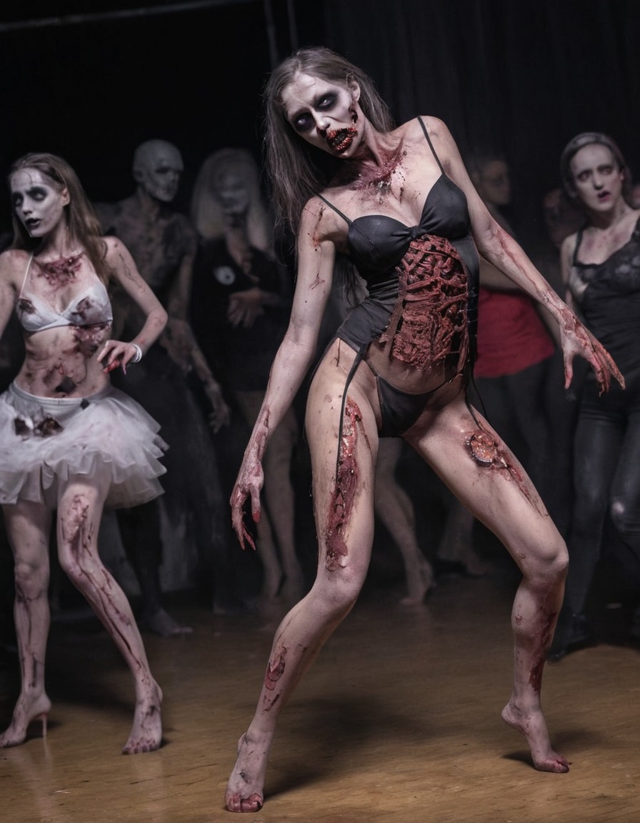 zombie, dance competition, horror, halloween