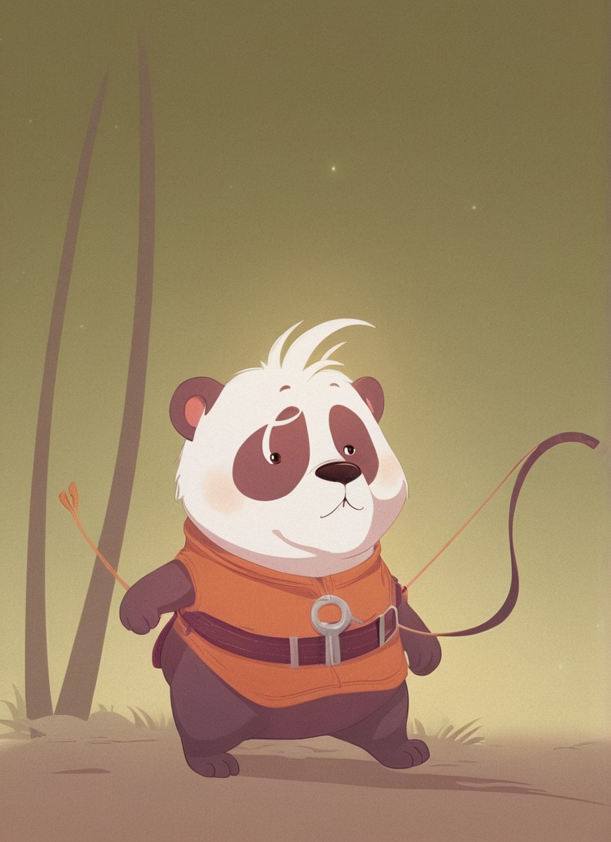 animal, cartoon, digitalart, panda, bear, warrior, characterdesign, fanart, 2dart, characterconcept, digitalpainting, illustrator, originalcharacter, postcard, raccoon, samurai, character_design