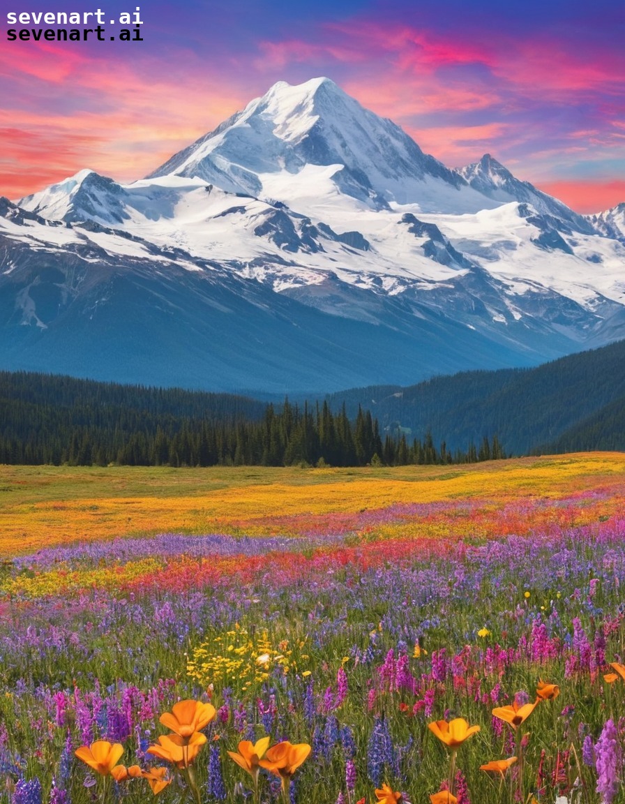 nature, wildflowers, landscape, mountains, scenic