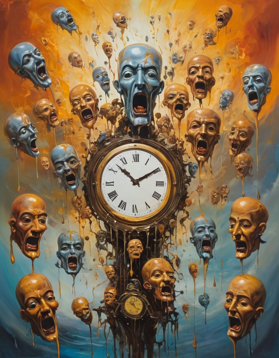 surrealism, dali, faces, time perception, surreal