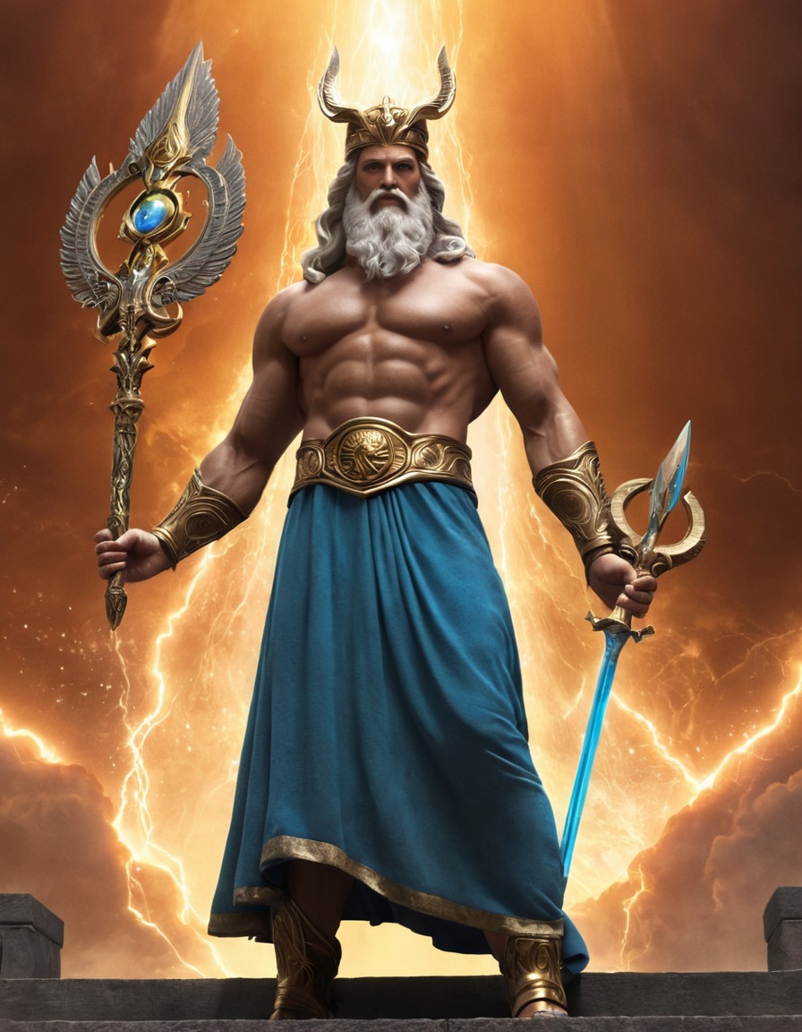 zeus, god, mythology, greek mythology, olympian, epic, mythological scene