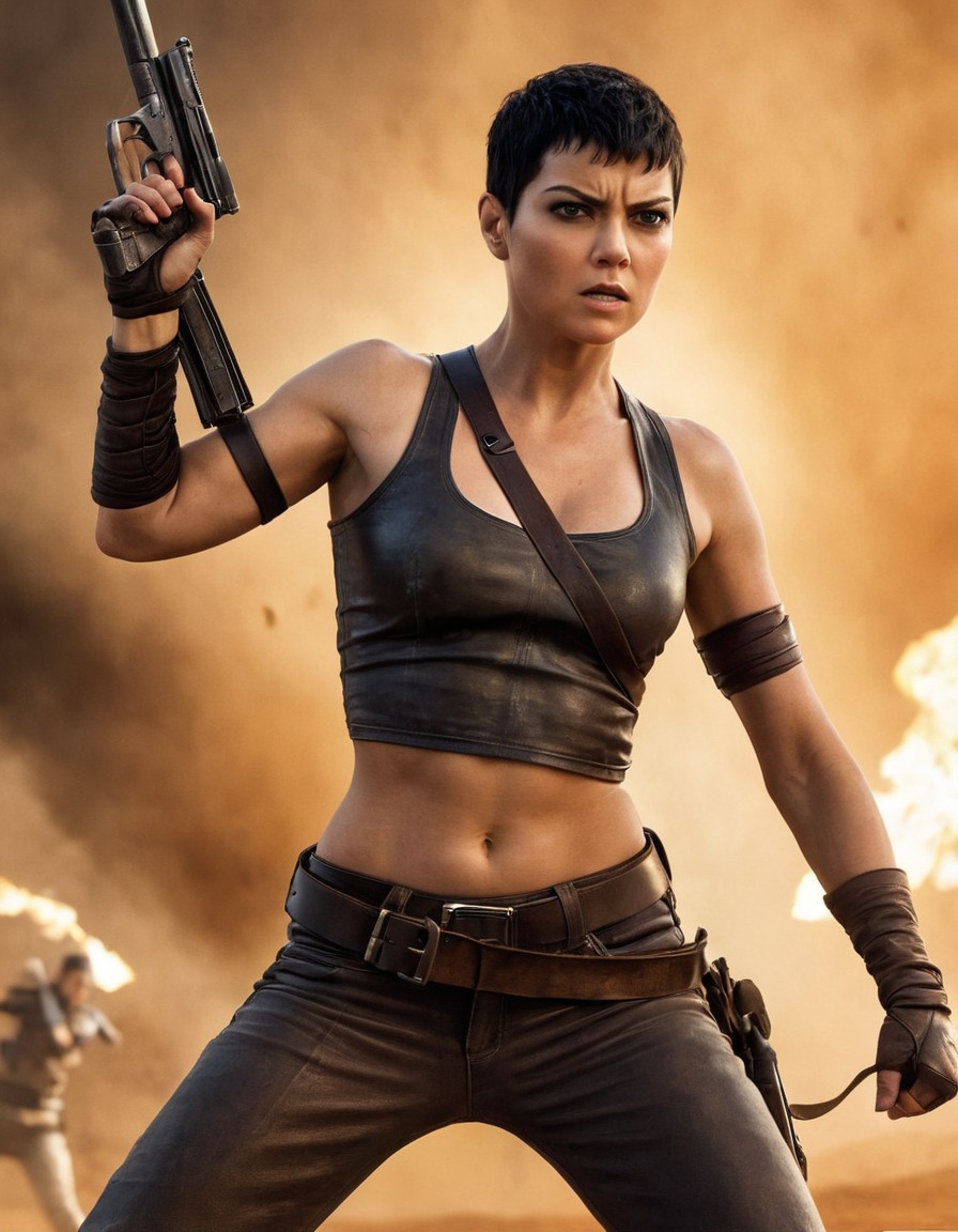 furiosa, hand-to-hand combat, fierce, action, warrior, mad max