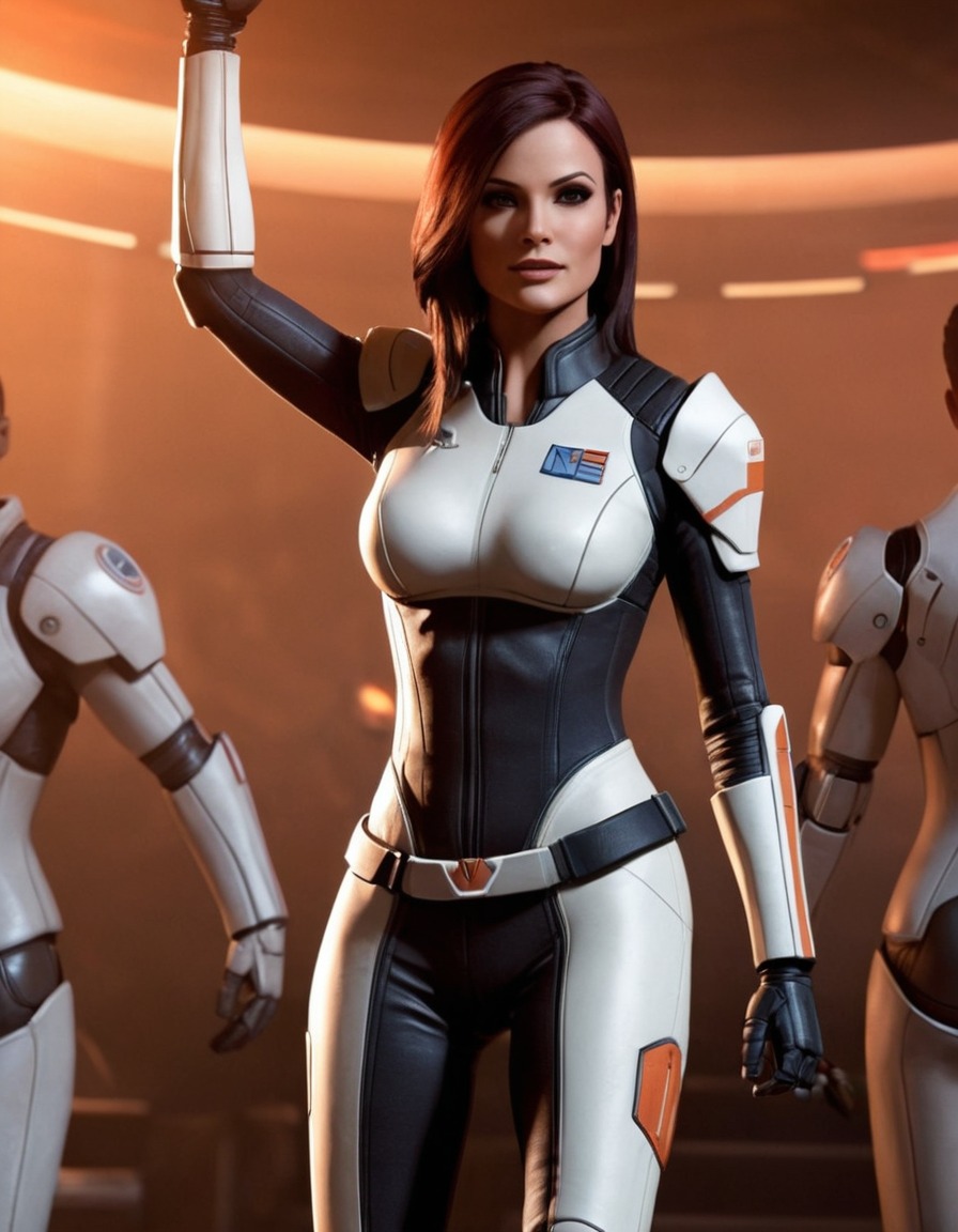 miranda lawson, mass effect, video game, action, combat, biotic abilities, galactic operative