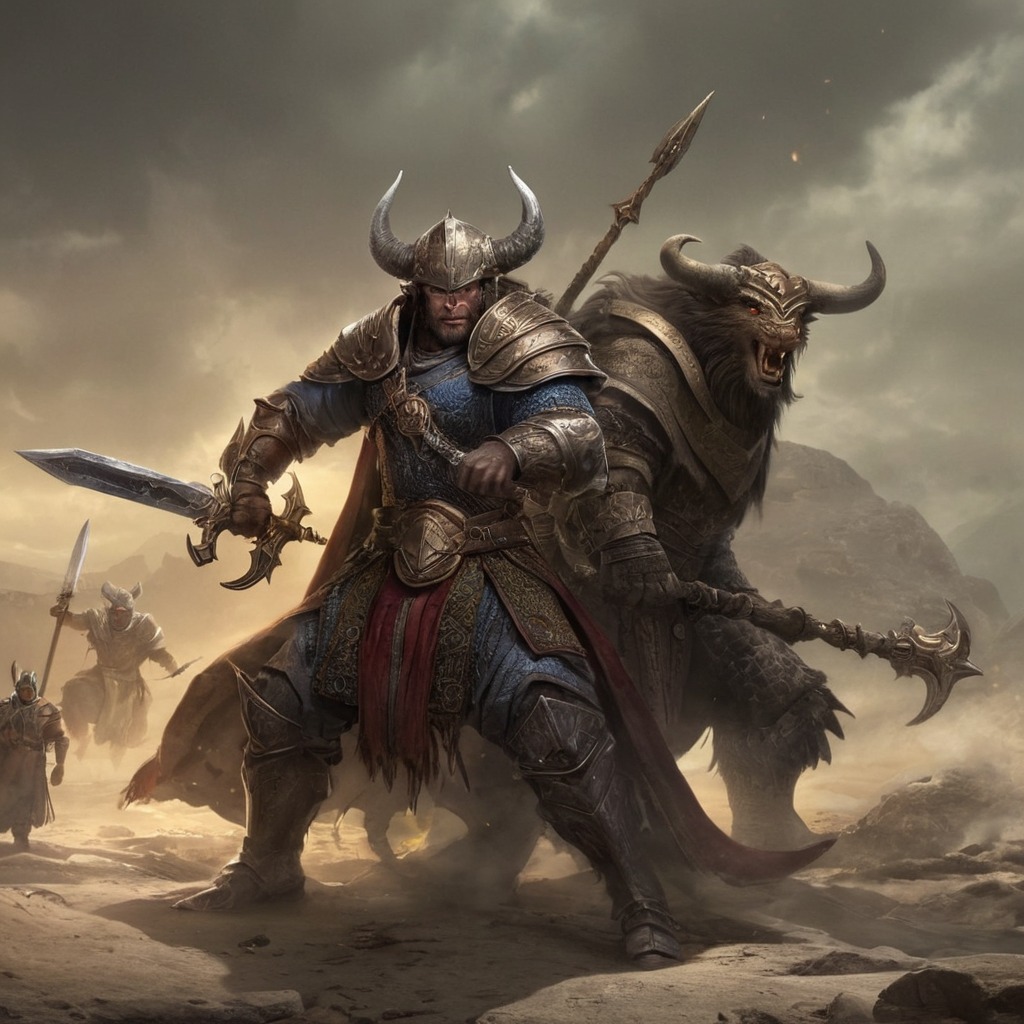 warrior, fantasyart, fantasycharacter, epic, fighter, knight, battle, dreamup, warhammer, ai_art