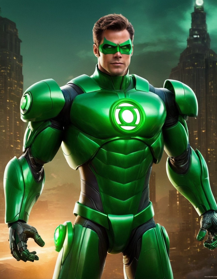 green lantern, robot, dc comics, superhero, fictional character