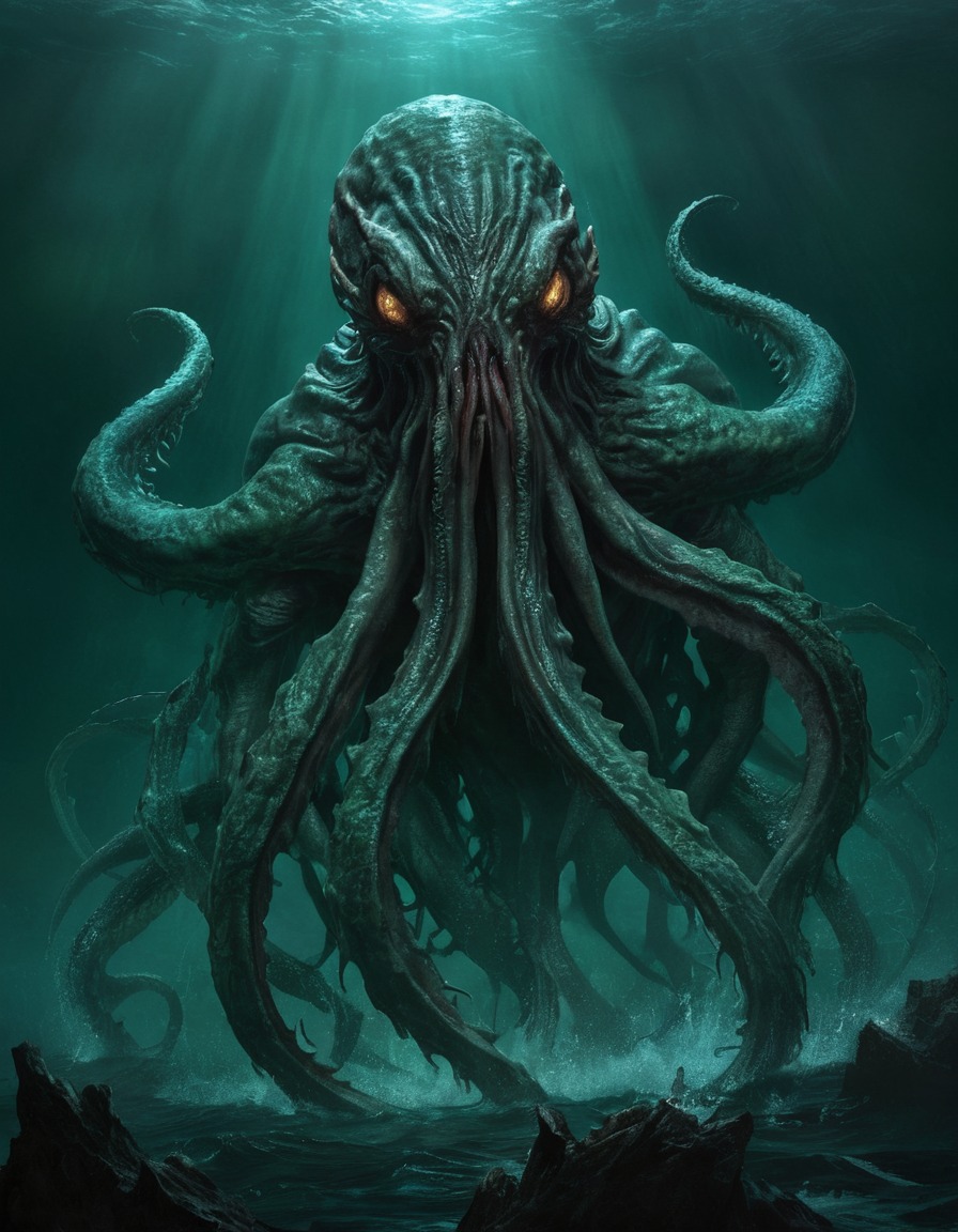 cthulhu, epic, horror, sea monster, mythical being, eldritch, great old one