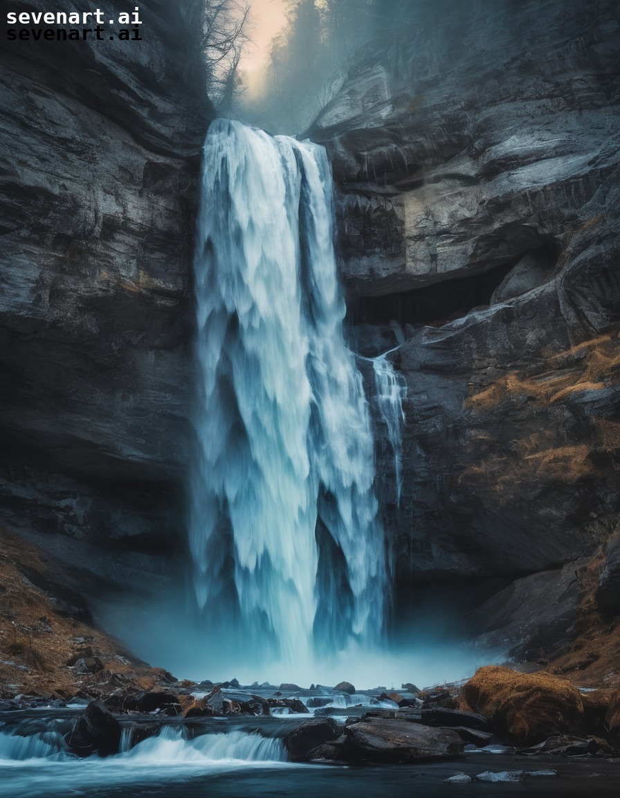 nature, waterfall, beauty, power, motion