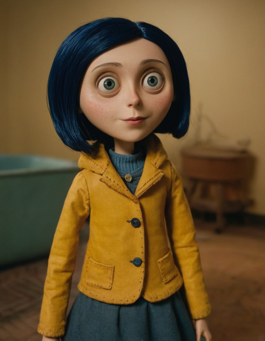 coraline jones, beautiful woman, fictional character, reimagined, fantasy, young adult, animation