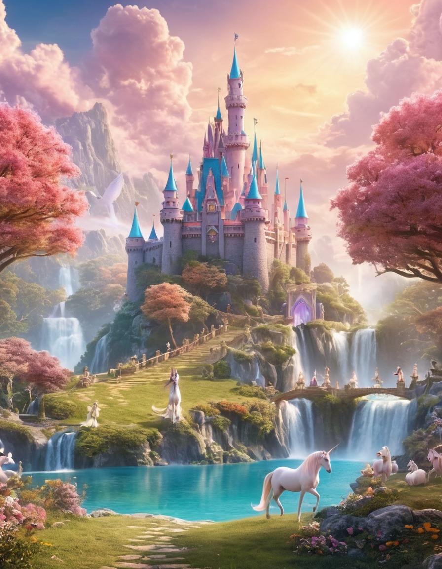 fantasy, magical, fairies, unicorns, kingdom, fantastic