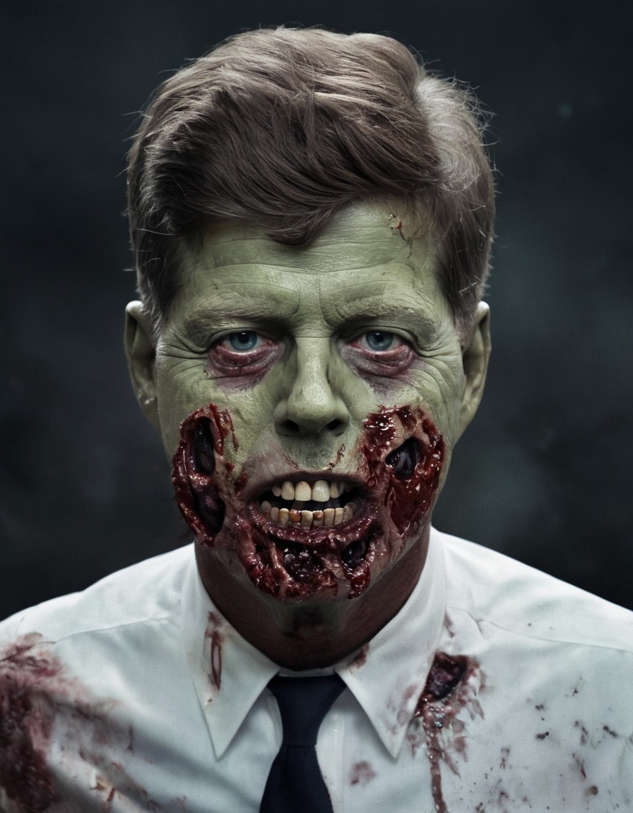 john f. kennedy, zombie, horror, reimagined, political satire