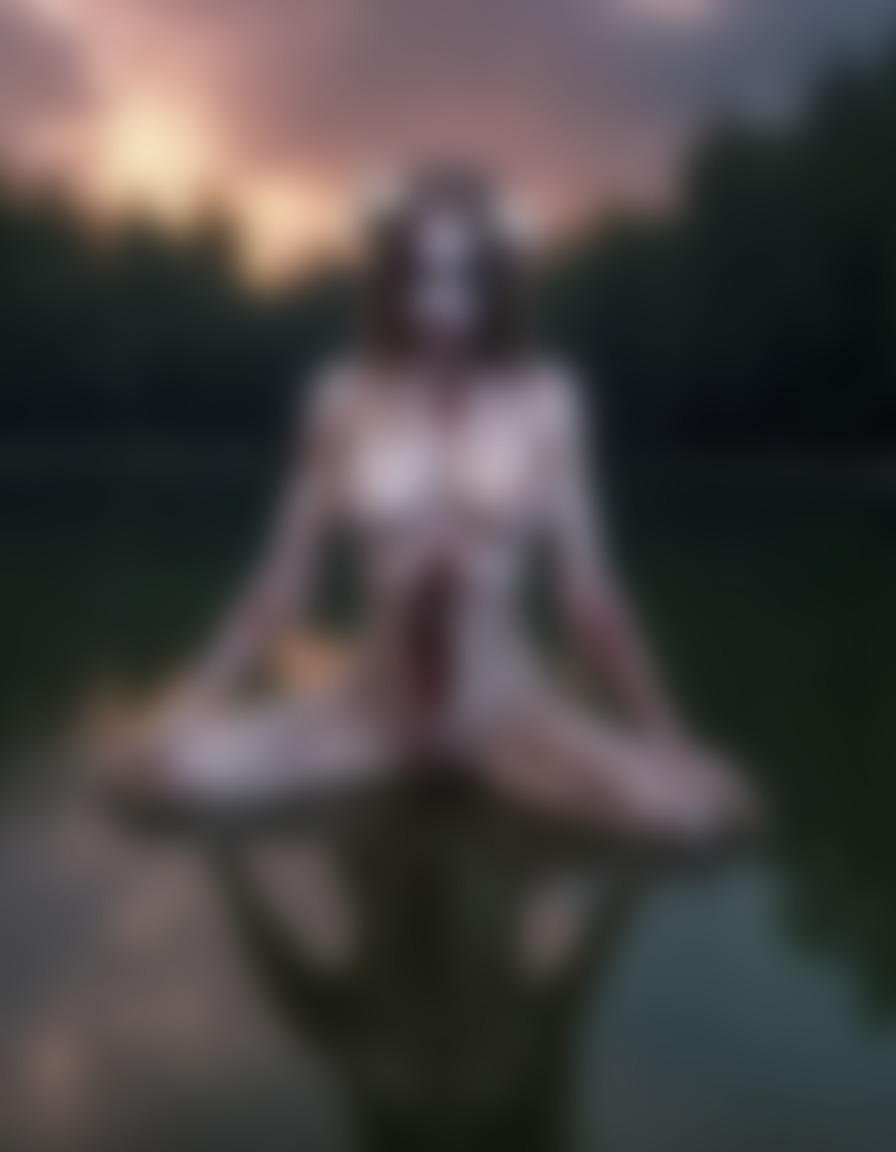 heaven, angels, zombies, female, serene, lake, reflection