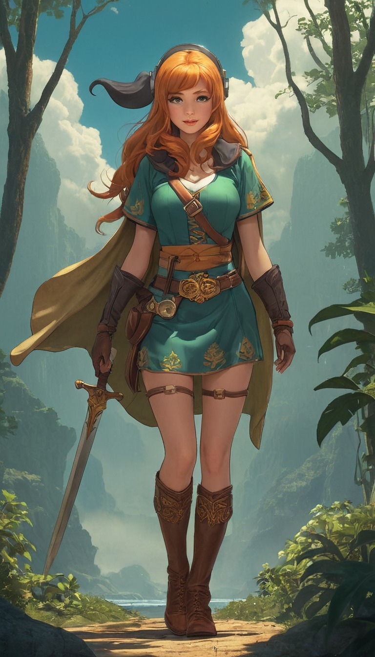 digitalart, fanart, videogamefanart, warrior, princess, nintendo, characterdesign, fantasyart, fantasycharacter, cartoon, anthroart, dailydeviation, hyrule, swords, warriorwomen, dailychallenges