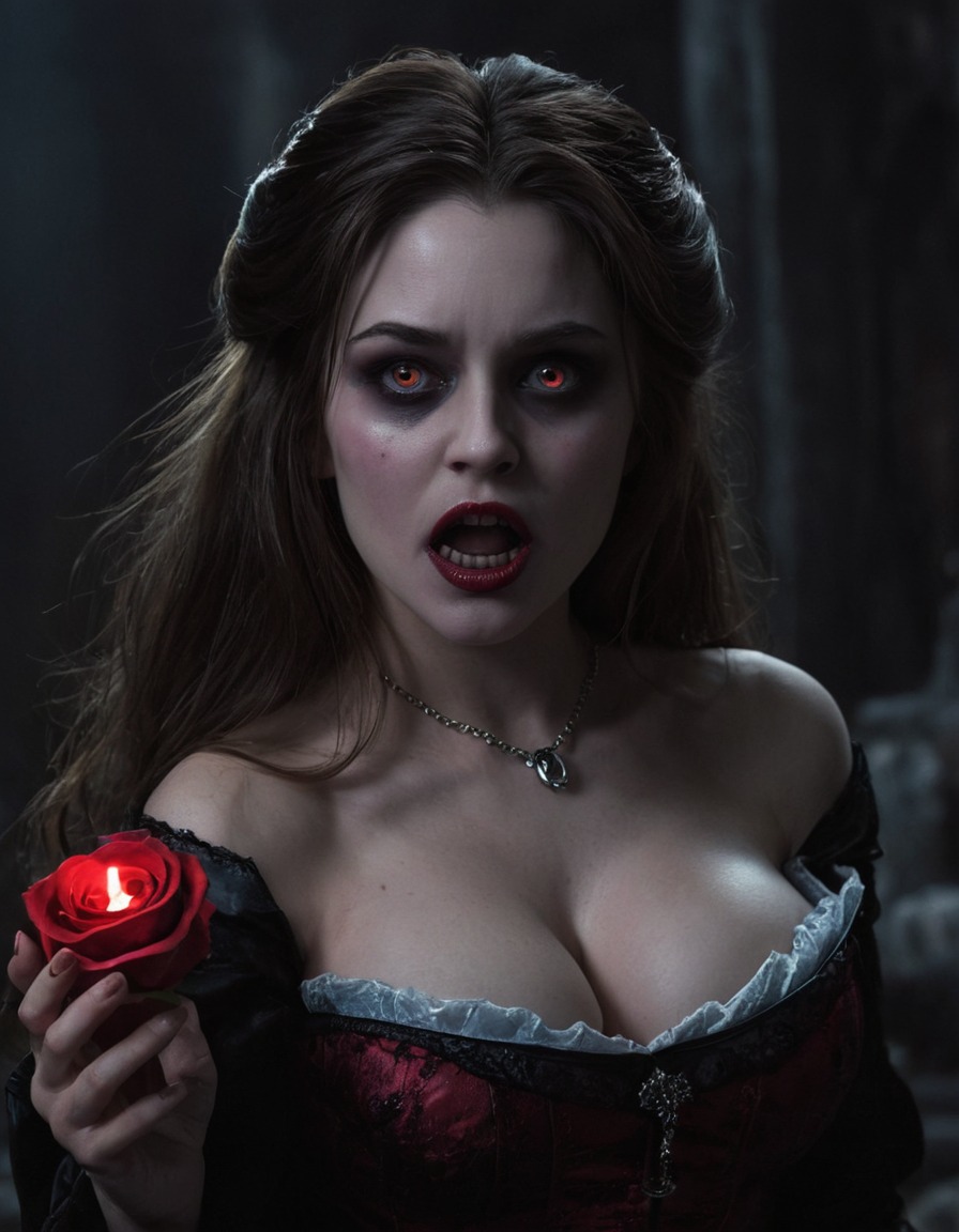 vampire, belle (beauty and the beast), beauty and the beast, vampirism, fairy tale, horror, dark fantasy