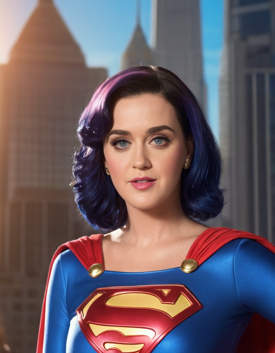 katy perry, supergirl, music video, superhero, pop star, transformation, costume