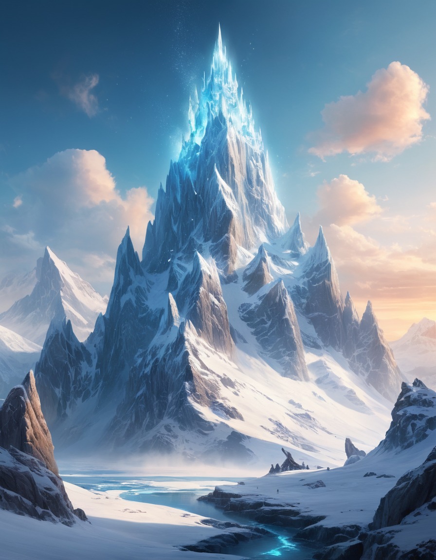 mountain, yeti, ice spirit, winter, fantastic