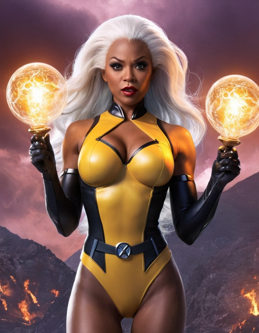 fun, storm (x-men), caricature, marvel, x-men, comics