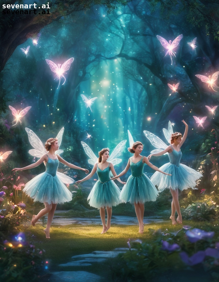 fantasy, fairies, dance, magical, garden