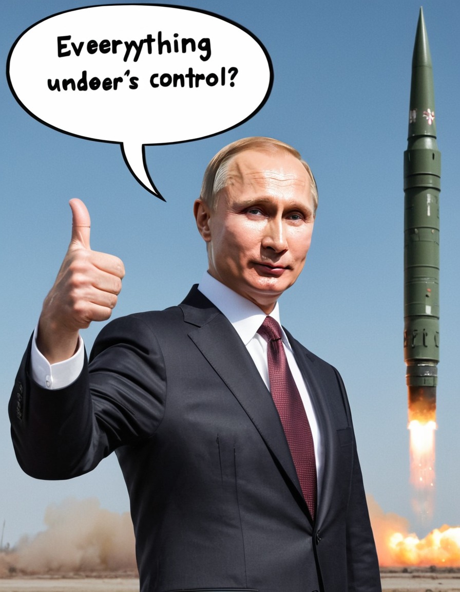 vladimir putin, thumbs up, missile, malfunction, control, politics, fun