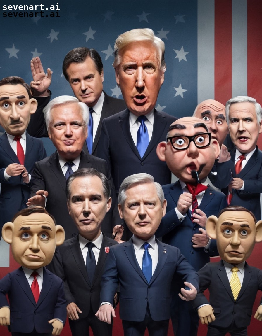 politics, satire, puppetry, manipulation, control, sarcasm