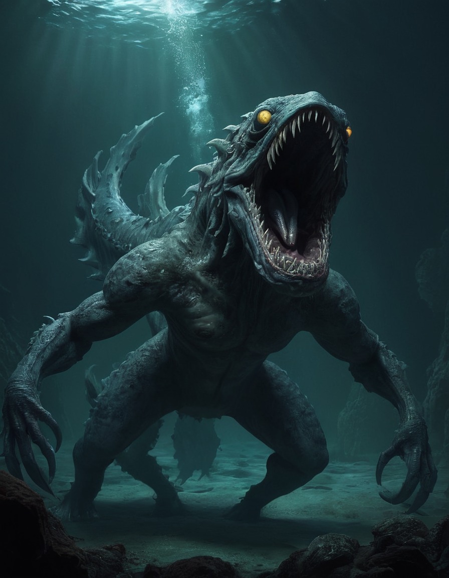 jengu, sea monster, epic, mythology, mythical creature, folklore, legend