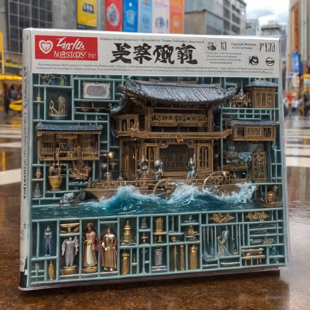 cityscape, japan, surreal, tokyo, ukiyoe, plastic_model, bingimagecreator