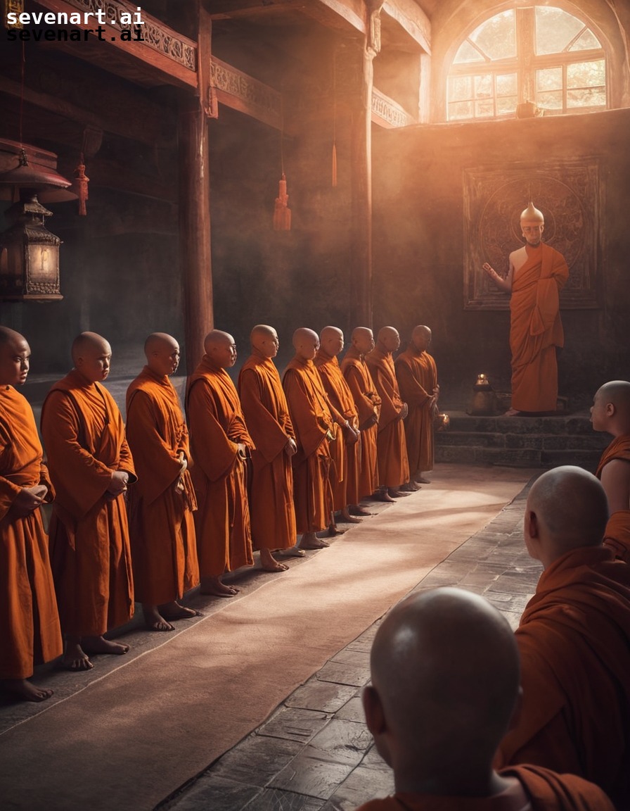 monks, chanting, monastery, peaceful, meditation, middle ages