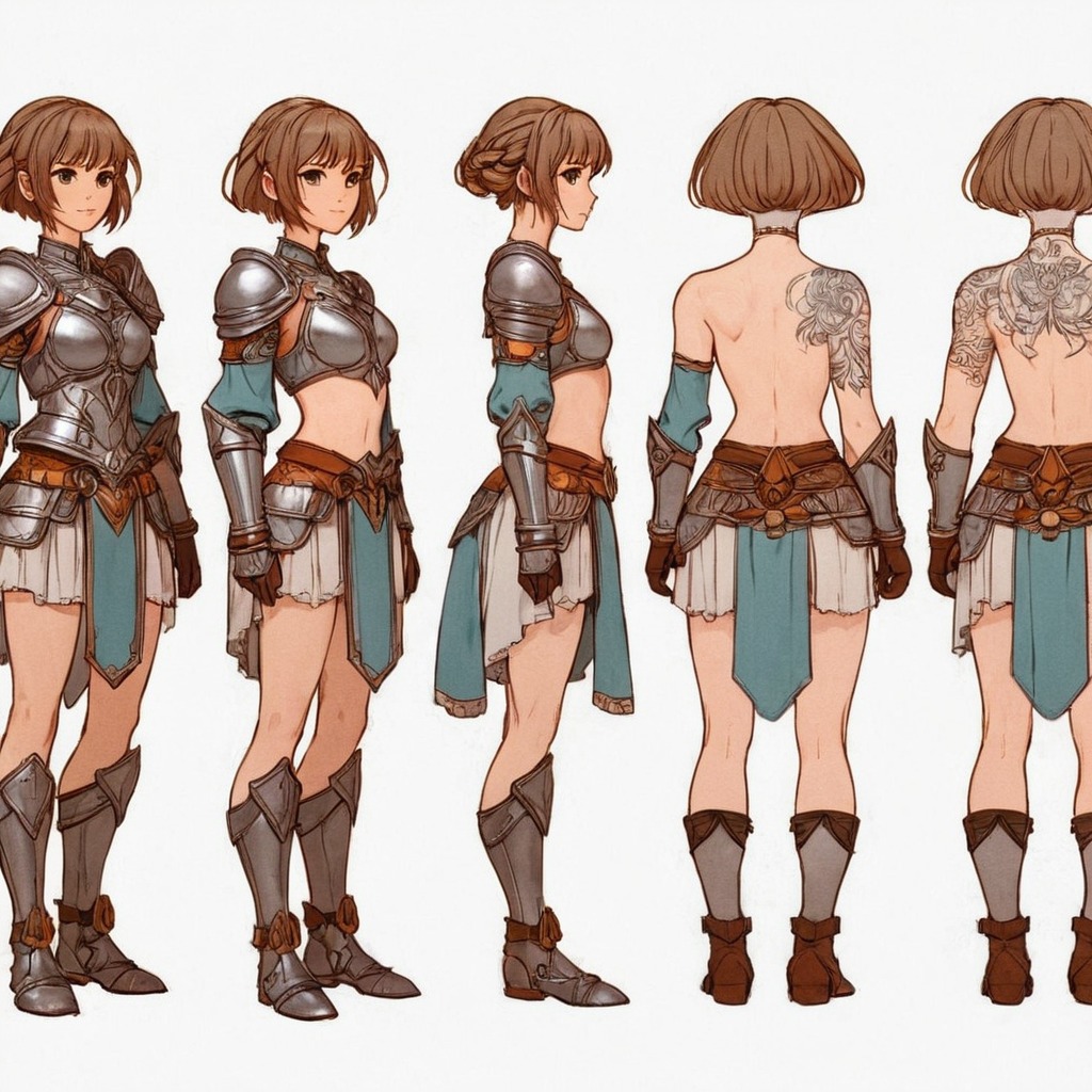 characterdesign, adoptable, warrior, characterconcept, referencesheet, rpg, fighter, digitalart, anime, animegirl, conceptart, originalcharacter, fantasyart