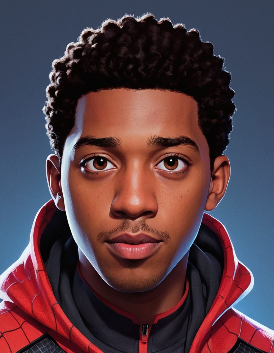 miles morales, spider-man, into the spider-verse, abstract art, movies