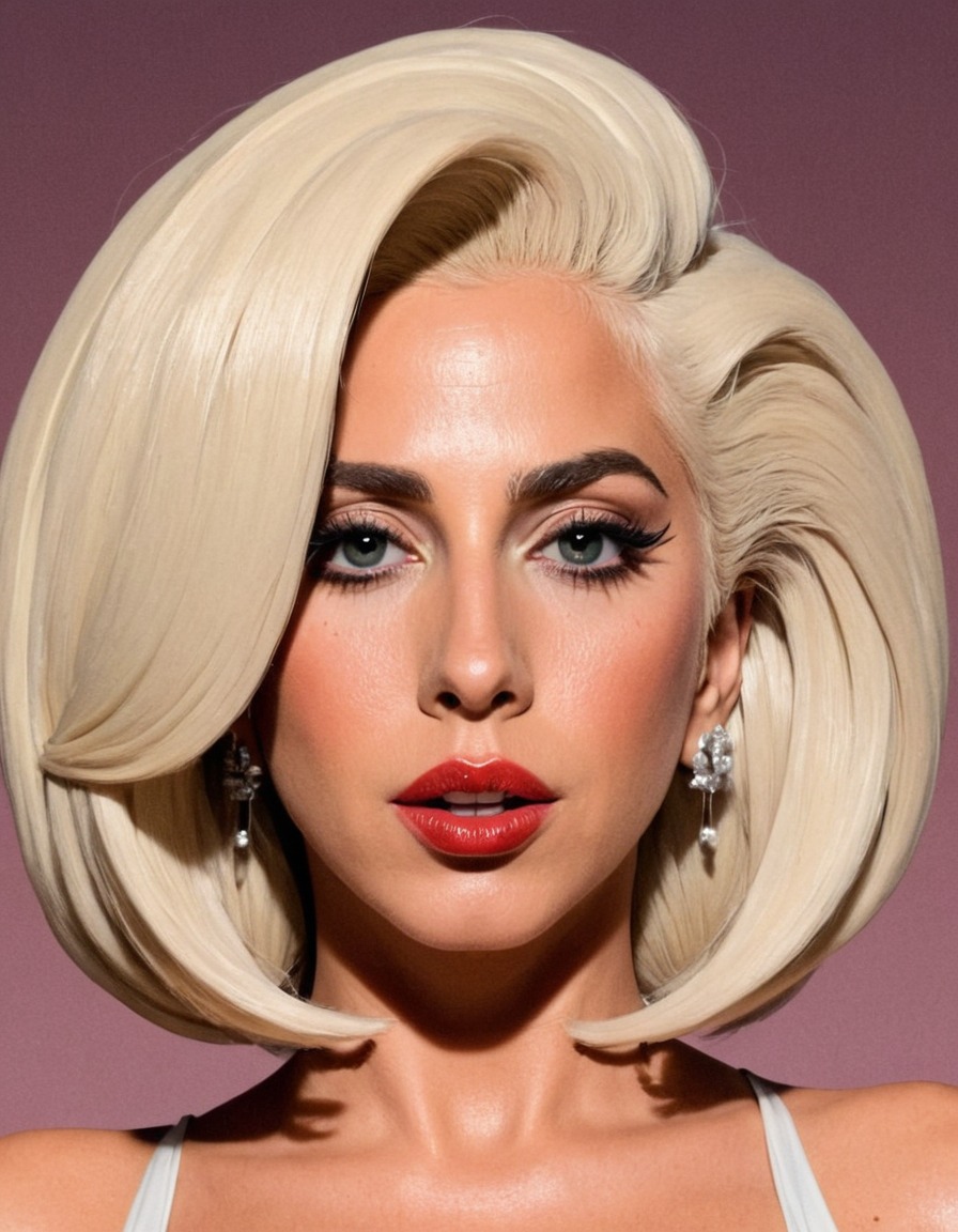 lady gaga, singer, artist, portrait, painting, famous person