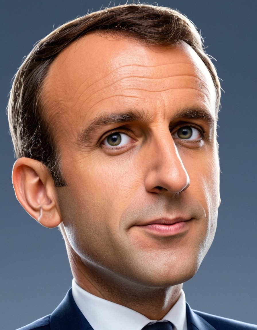 emmanuel macron, cartoon character, caricature, political satire, politics