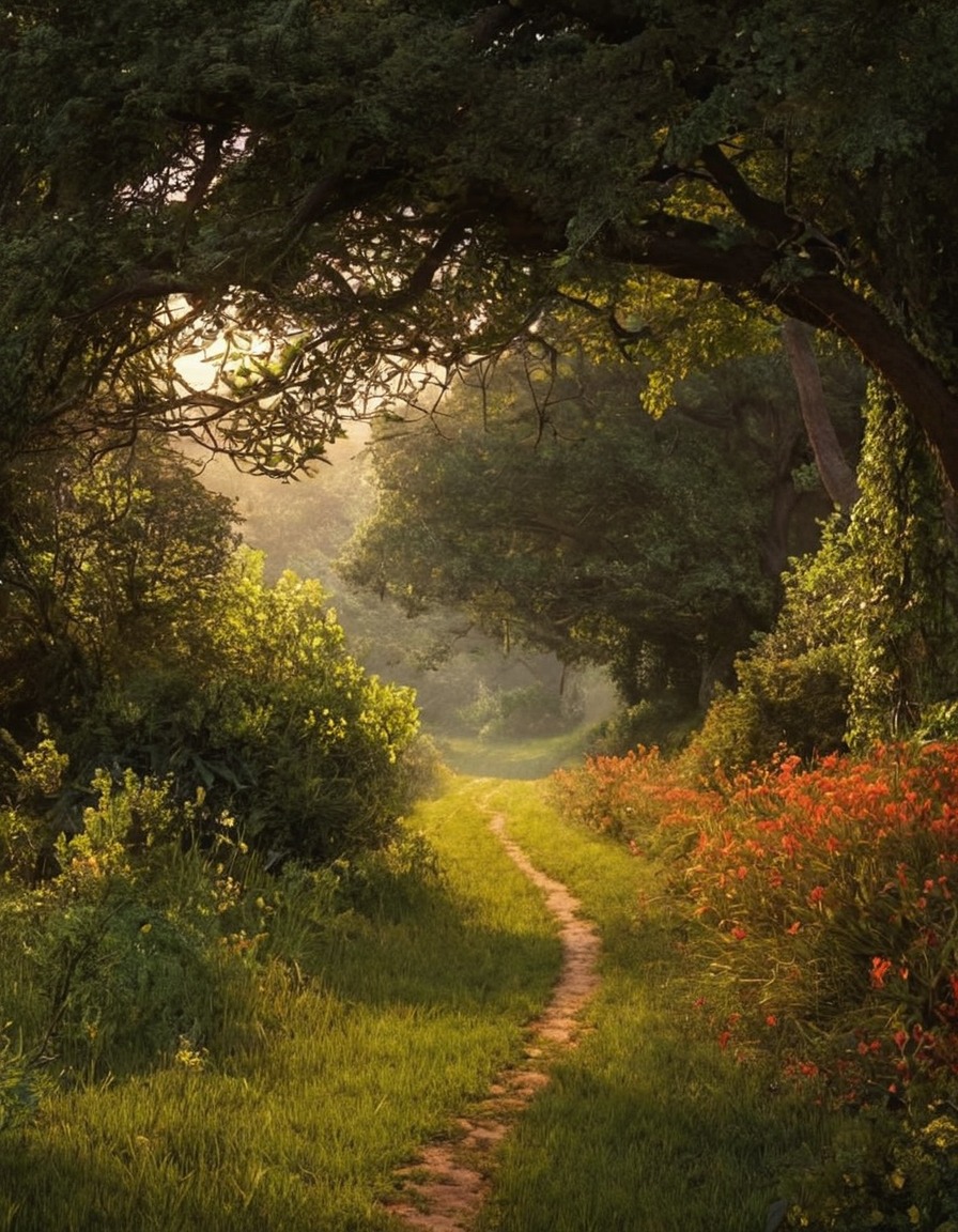 nature, tree lined path, path, woods, greenery, nature aesthetic, petitworld favs