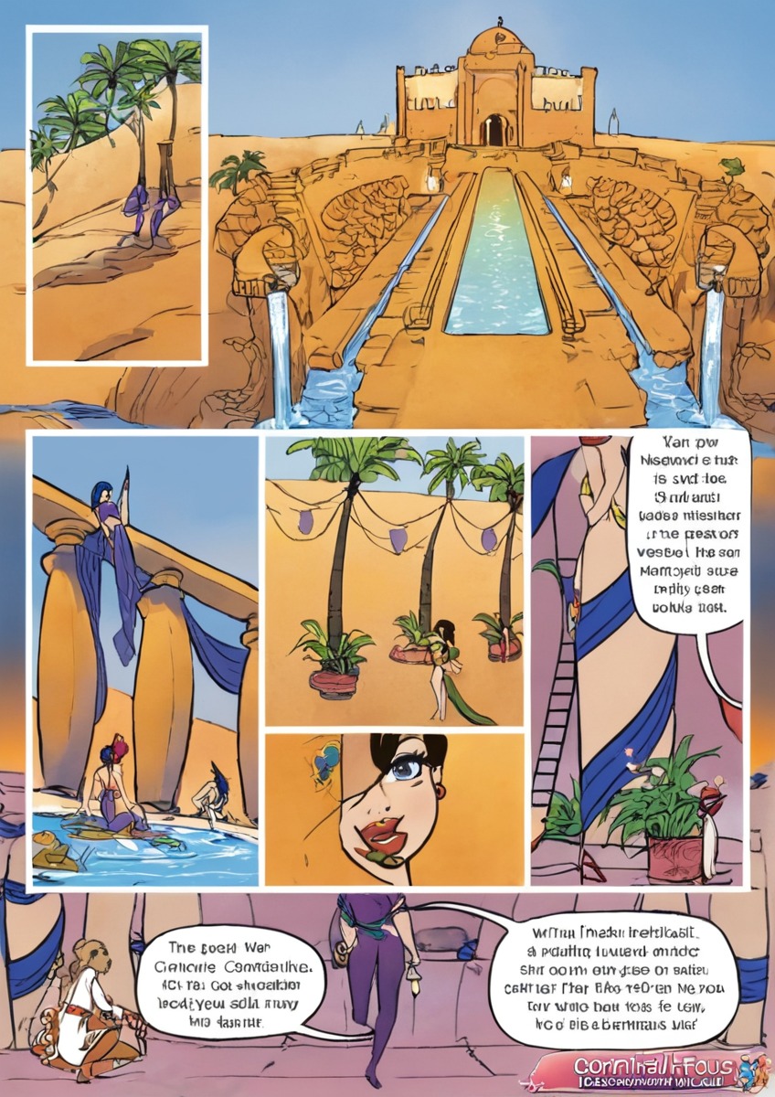 comic, anthro, basa, desert, egyptian, erotic, fantasy, female, fennec, fox, furry, goat, ibex, male, palace, prophecy, pyramid, shen, patreon