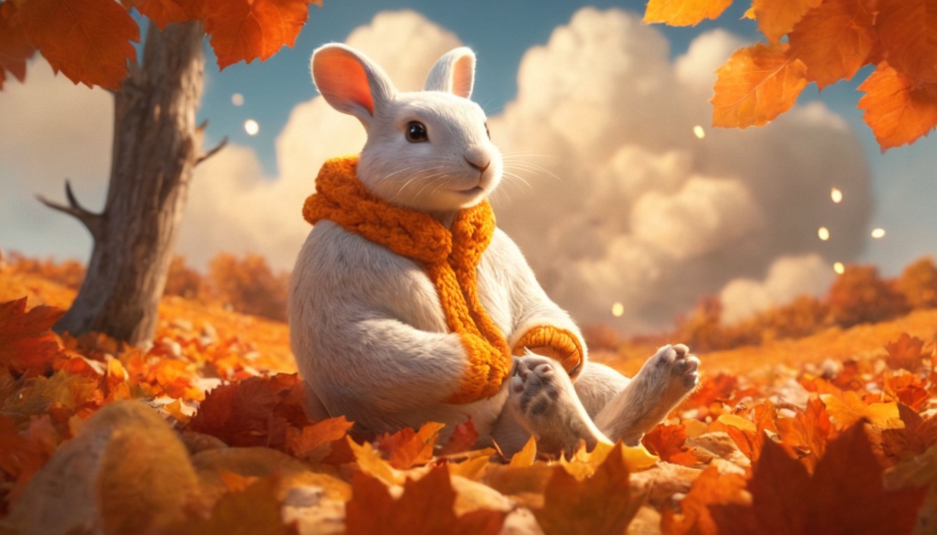 digitalart, rabbit, wallpaper, autumn, creature, dark, epic, fall, fantasy, fantasyart, fantasyartwork, fantasycharacter, fantasyillustration, horror, leaves, macabre, magic, mouse, mythology, pullover, scifi, scififantasy, sweater, scifiartwork, aiart, dailychallenge, sweaterweather, jamesar, noaihaters