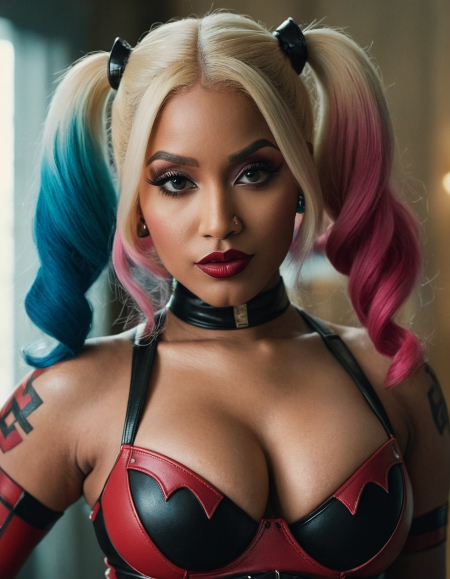 harley quinn, nicki minaj, dc comics, female rapper, superhero, villain, entertainment