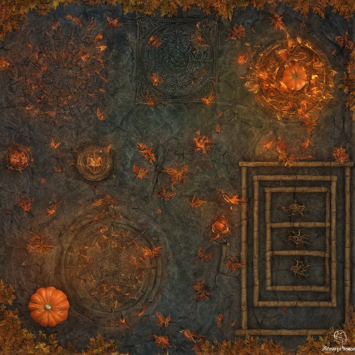 digitalart, dnd, rpg, map, horror, cartography, fantasy, festival, halloween, tabletop, roll20